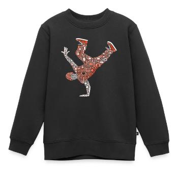 Breakdance, Breakdancer, Breakdancing, Hip Hop - Sweat Premium enfant bio - noir - Devant - AI Model Kid Female (0cm)