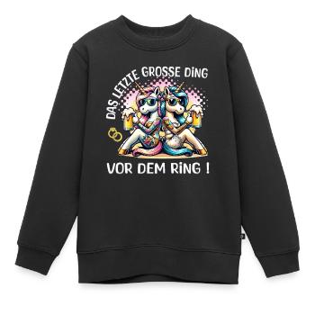 Enterrement de vie de garçon Mariée Enterrement de vie de jeune fille Grondement de femmes - Sweat Premium enfant bio - noir - Devant - AI Model Kid Female (0cm)