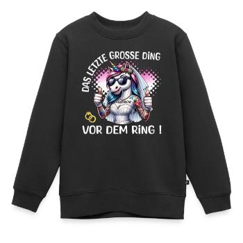 Enterrement de vie de garçon Mariée Enterrement de vie de jeune fille Grondement de femmes - Sweat Premium enfant bio - noir - Devant - AI Model Kid Female (0cm)