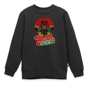 oui Mon Jamaïcain Vintage Jamaïque Reggae Vacances - Sweat Premium enfant bio - noir - Devant - AI Model Kid Female (0cm)