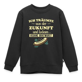 Vegane Bratwurst - Kinder Premium Organic Sweatshirt - Schwarz - Vorne - AI Model Kid Female (0cm)