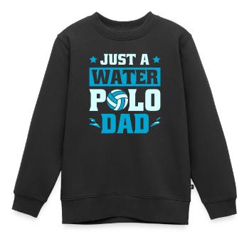Water-polo père water-polo - Sweat Premium enfant bio - noir - Devant - AI Model Kid Female (0cm)
