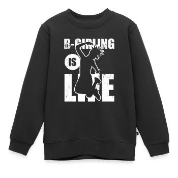 B Girling - Kinder Premium Organic Sweatshirt - Schwarz - Vorne - AI Model Kid Female (0cm)