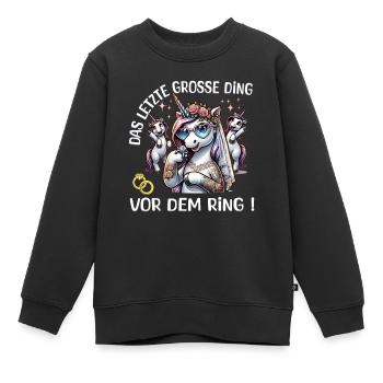 Enterrement de vie de garçon Mariée Enterrement de vie de jeune fille Grondement de femmes - Sweat Premium enfant bio - noir - Devant - AI Model Kid Female (0cm)