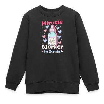 L&D-Krankenschwester Wundertäterin in Kitteln - Kinder Premium Organic Sweatshirt - Schwarz - Vorne - AI Model Kid Female (0cm)