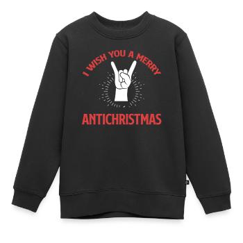 Ich Wünsche Euch Ein Frohes Antiweihnachtsfest - Kinder Premium Organic Sweatshirt - Schwarz - Vorne - AI Model Kid Female (0cm)