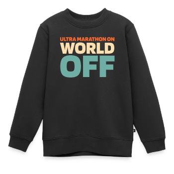 Ultramarathon Ultra Marathon On World Off - Sweat Premium enfant bio - noir - Devant - AI Model Kid Female (0cm)