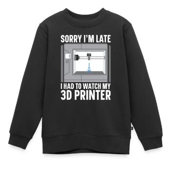 3D Drucker Filament 3D Drucken 3D Druck 3D Printer - Kinder Premium Organic Sweatshirt - Schwarz - Vorne - AI Model Kid Female (0cm)