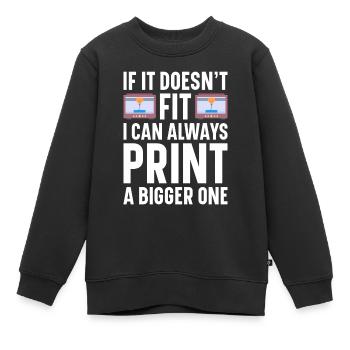 Filament d’imprimante 3D Impression 3D Impression 3D Imprimante 3D - Sweat Premium enfant bio - noir - Devant - AI Model Kid Female (0cm)