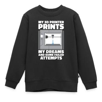 Filament d’imprimante 3D Impression 3D Impression 3D Imprimante 3D - Sweat Premium enfant bio - noir - Devant - AI Model Kid Female (0cm)