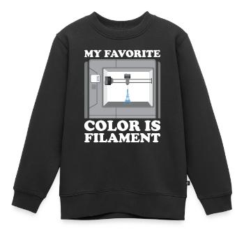 Filament d’imprimante 3D Impression 3D Impression 3D Imprimante 3D - Sweat Premium enfant bio - noir - Devant - AI Model Kid Female (0cm)