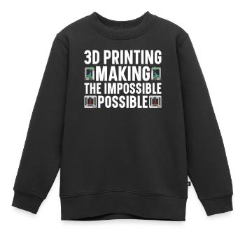 Filament d’imprimante 3D Impression 3D Impression 3D Imprimante 3D - Sweat Premium enfant bio - noir - Devant - AI Model Kid Female (0cm)