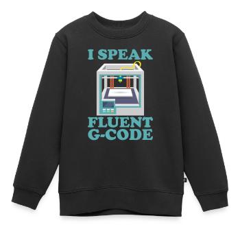 Filament d’imprimante 3D Impression 3D Impression 3D Imprimante 3D - Sweat Premium enfant bio - noir - Devant - AI Model Kid Female (0cm)