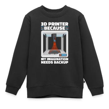 Filament d’imprimante 3D Impression 3D Impression 3D Imprimante 3D - Sweat Premium enfant bio - noir - Devant - AI Model Kid Female (0cm)