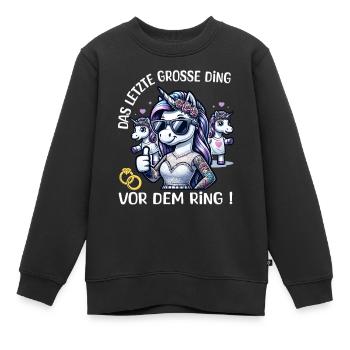 Enterrement de vie de garçon Mariée Enterrement de vie de jeune fille Grondement de femmes - Sweat Premium enfant bio - noir - Devant - AI Model Kid Female (0cm)