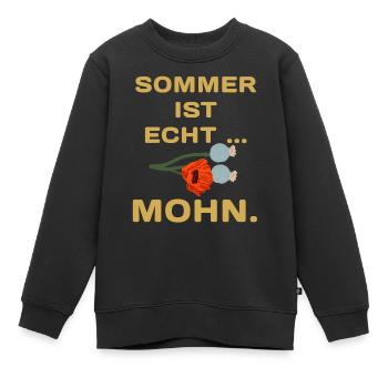 L’été, c’est l’été - Sweat Premium enfant bio - noir - Devant - AI Model Kid Female (0cm)
