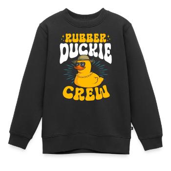 Quietscheentchen Quietscheente Gummiente - Kinder Premium Organic Sweatshirt - Schwarz - Vorne - AI Model Kid Female (0cm)
