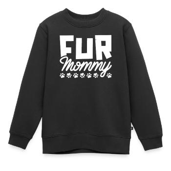 Hund Vierbeiner Hundemama Fur Mommy - Kinder Premium Organic Sweatshirt - Schwarz - Vorne - AI Model Kid Female (0cm)