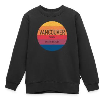 Vancouver Canada Scenic Beauty Souvenir - Kids Premium Organic Sweatshirt - black - Front - AI Model Kid Female (0cm)