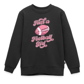 American Football Just A Football Girl - Kids Premium Organic Sweatshirt - black - Front - AI Model Kid Female (0cm)