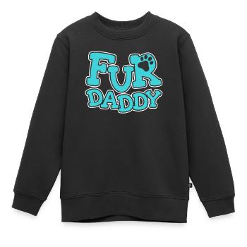 Hund Vierbeiner Hundepapa Fur Daddy - Kinder Premium Organic Sweatshirt - Schwarz - Vorne - AI Model Kid Female (0cm)