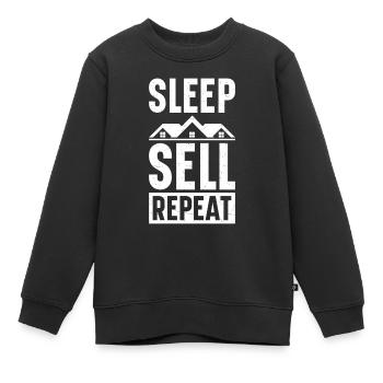 Agent immobilier Courtier immobilier Agent immobilier Agent immobilier - Sweat Premium enfant bio - noir - Devant - AI Model Kid Female (0cm)