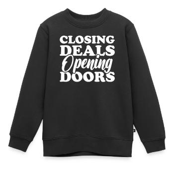 Agent immobilier Courtier immobilier Agent immobilier Agent immobilier - Sweat Premium enfant bio - noir - Devant - AI Model Kid Female (0cm)