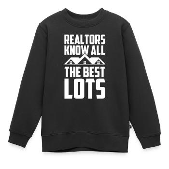 Agent immobilier Courtier immobilier Agent immobilier Agent immobilier - Sweat Premium enfant bio - noir - Devant - AI Model Kid Female (0cm)