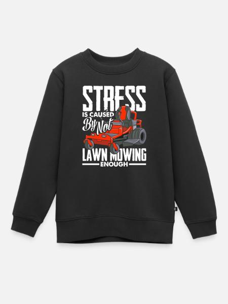 Paysagiste Stress Tonte de pelouse - Sweat Premium enfant bio - noir
