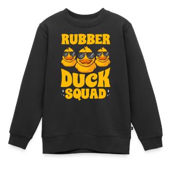 Quietscheentchen Quietscheente Gummiente - Kinder Premium Organic Sweatshirt - Schwarz - Vorne - AI Model Kid Female (0cm)