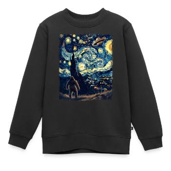 Cryptozoologie Conspiration cryptoïde Sternennach - Sweat Premium enfant bio - noir - Devant - AI Model Kid Female (0cm)