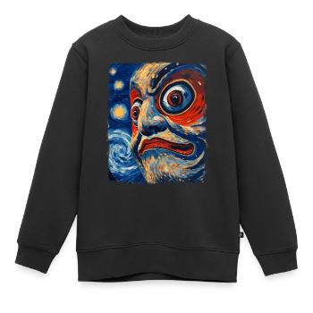 Daruma Puppe Japan Sternennacht Malerei - Kinder Premium Organic Sweatshirt - Schwarz - Vorne - AI Model Kid Female (0cm)