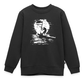 Windsurfer - Kinder Premium Organic Sweatshirt - Schwarz - Vorne - AI Model Kid Female (0cm)