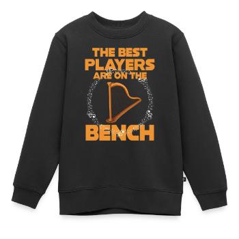 Die Besten Spieler Sitzen Auf Der Bank Harfe - Kinder Premium Organic Sweatshirt - Schwarz - Vorne - AI Model Kid Female (0cm)