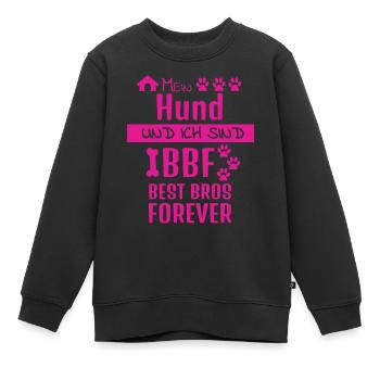 Hundesport Hundeschule Spruch Best Bros Forever - Kinder Premium Organic Sweatshirt - Schwarz - Vorne - AI Model Kid Female (0cm)