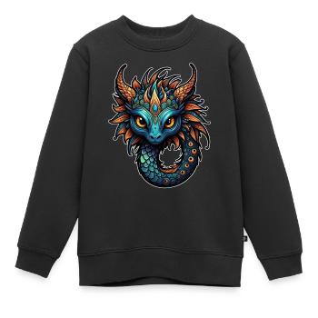 Créature fantastique adorable - Sweat Premium enfant bio - noir - Devant - AI Model Kid Female (0cm)