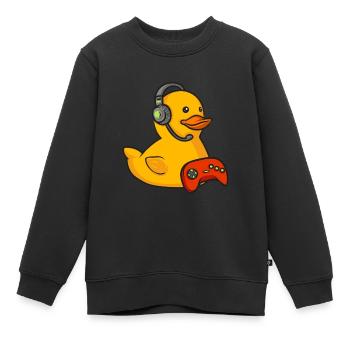 Quietscheentchen Quietscheente Gummiente - Kinder Premium Organic Sweatshirt - Schwarz - Vorne - AI Model Kid Female (0cm)