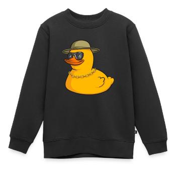 Quietscheentchen Quietscheente Gummiente - Kinder Premium Organic Sweatshirt - Schwarz - Vorne - AI Model Kid Female (0cm)