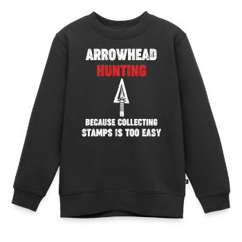 Pfeilspitzenjagd, Weil Das Sammeln Von - Kinder Premium Organic Sweatshirt - Schwarz - Vorne - AI Model Kid Female (0cm)