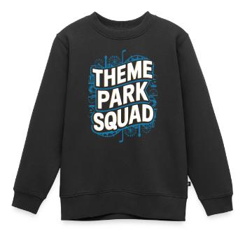 Aventure et divertissement de l’escouade du parc thématique - Sweat Premium enfant bio - noir - Devant - AI Model Kid Female (0cm)