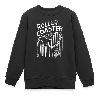 Roller Coaster Spaß für Adrenalinjunkies - Kinder Premium Organic Sweatshirt - Schwarz - Vorne - AI Model Kid Female (0cm)