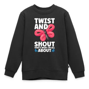 Balloon Twister Ballonkünstler Ballontiere - Kinder Premium Organic Sweatshirt - Schwarz - Vorne - AI Model Kid Female (0cm)