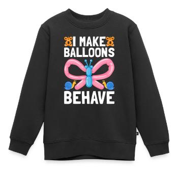 Balloon Twister Ballonkünstler Ballontiere - Kinder Premium Organic Sweatshirt - Schwarz - Vorne - AI Model Kid Female (0cm)
