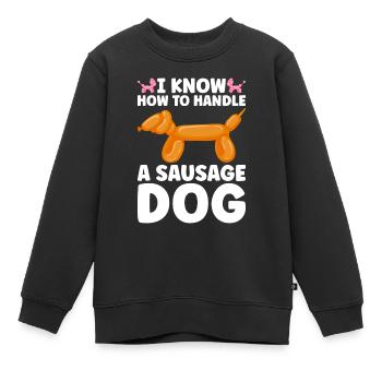Balloon Twister Ballonkünstler Ballontiere - Kinder Premium Organic Sweatshirt - Schwarz - Vorne - AI Model Kid Female (0cm)