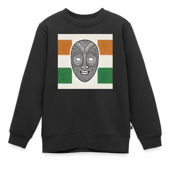 Elfenbeinküste, Westafrika, Elefant, Ivorische - Kinder Premium Organic Sweatshirt - Schwarz - Vorne - AI Model Kid Female (0cm)