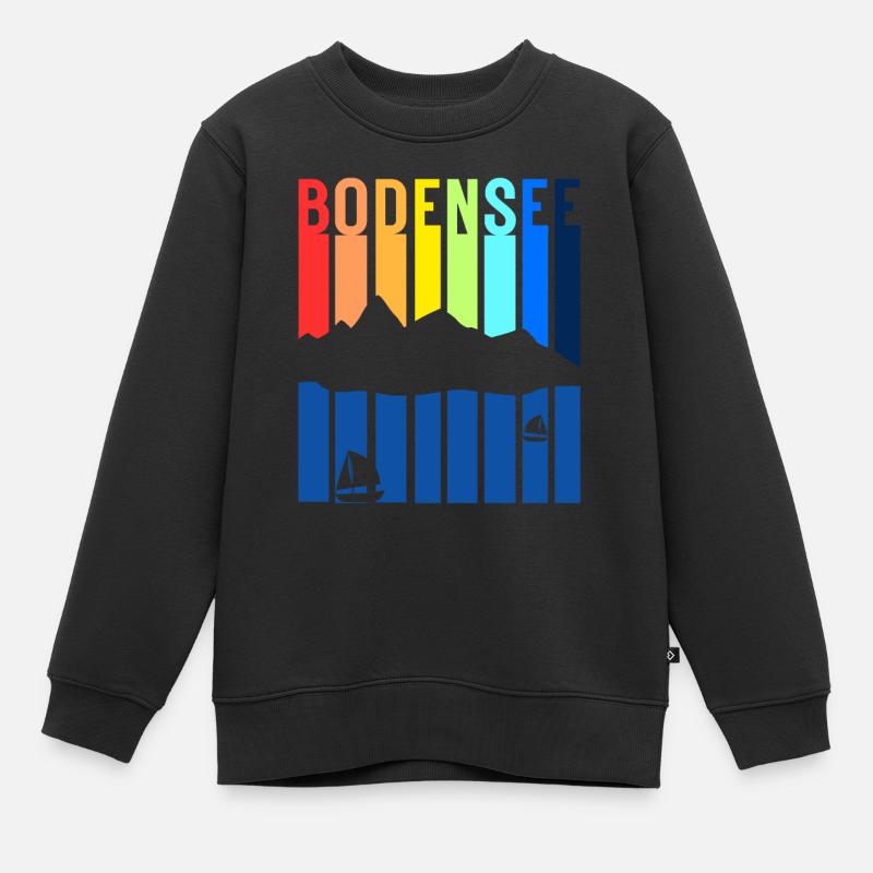 Bodensee Urlaub Bodenseeregion Idee - Kinder Premium Organic Sweatshirt - Schwarz