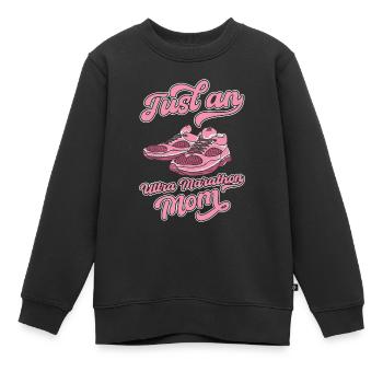Ultramarathon Just An Ultra Marathon Mom - Kinder Premium Organic Sweatshirt - Schwarz - Vorne - AI Model Kid Female (0cm)