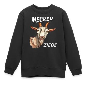 MECKER-ZIEGE - Kinder Premium Organic Sweatshirt - Schwarz - Vorne - AI Model Kid Female (0cm)
