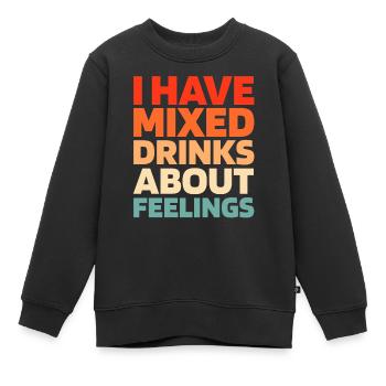 Schwarzer Humor Funny Quote Saying - Kinder Premium Organic Sweatshirt - Schwarz - Vorne - AI Model Kid Female (0cm)