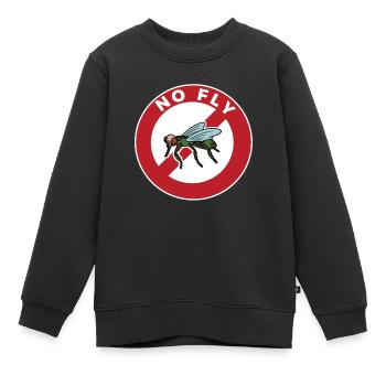 No Fly Fly Insect Fly - Kids Premium Organic Sweatshirt - black - Front - AI Model Kid Female (0cm)
